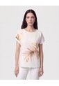 Blusa Manga Doblez Cuello Redondo   Para Mujer Blanco Patprimo de Patprimo