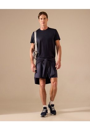 Camiseta Deportiva Unicolor   Para Hombre Azul Patprimo