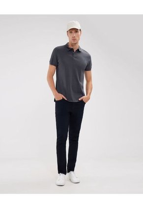 Polo Para Hombre Cuello Tejido Sin Bolsillo Color Gris Marca Patprimo #44112585