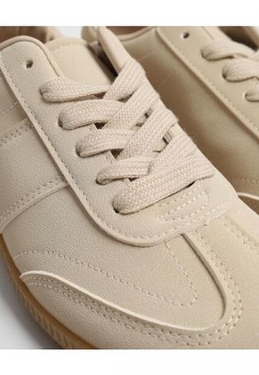 Tenis Casuales Con Suela De Goma Para Mujer Beige Patprimo
