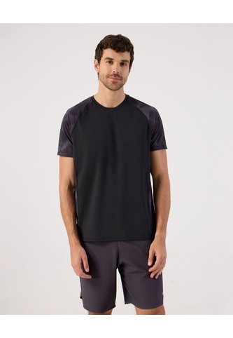 Camiseta Deportiva De Manga Ranglán  Para Hombre Negro Patprimo Patprimo