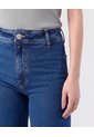 Jeans Corte Culotte De Tiro Alto   Para Mujer Azul Patprimo de Patprimo