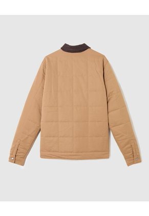 Chaqueta Acolchada Con Pana Para Hombre Café Patprimo