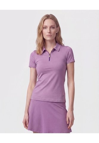 Polo Deportiva Con Cremallera   Para Mujer Morado Patprimo Patprimo