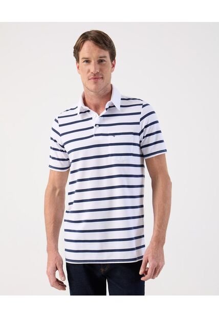 Polo  Para Hombre Cuello Maquina Con Bolsillo Color Blanco Marca Patprimo #44112759