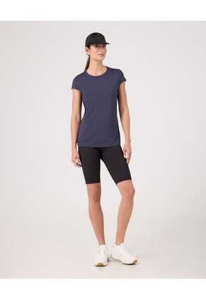 Camiseta Deportiva Manga Casco  Para Mujer Azul Patprimo
