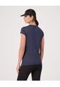Camiseta Deportiva Manga Casco  Para Mujer Azul Patprimo de Patprimo