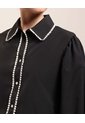 Camisa Unicolor Con Textura   Para Mujer Crudo Patprimo de Patprimo