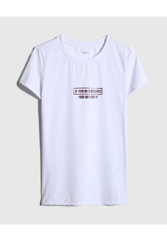 Camiseta Deportiva Estampada  Para Mujer Blanco Patprimo Patprimo