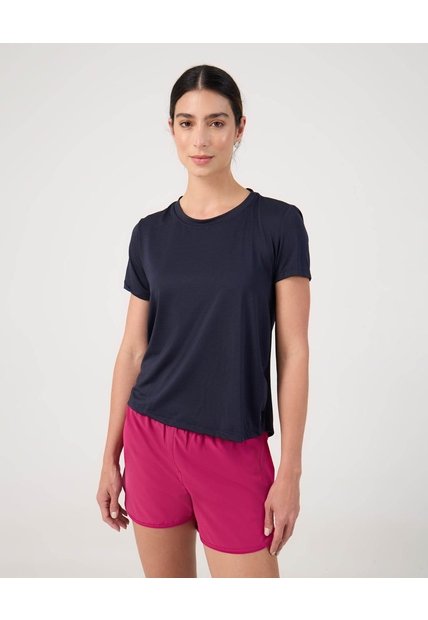 Camiseta Cola De Pato Texturizada  Para Mujer Azul Patprimo