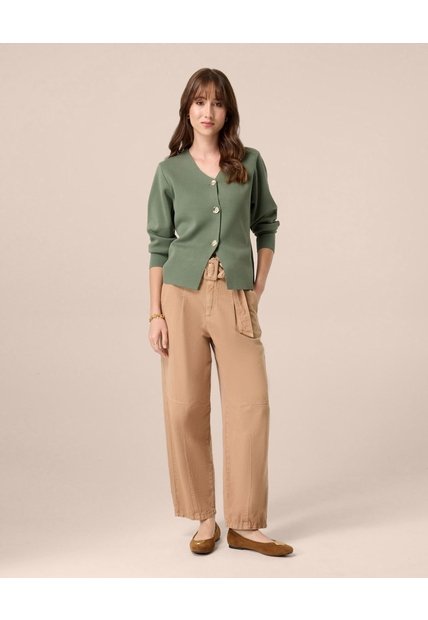 Saco Cárdigan Con Botones Joya   Para Mujer Verde Patprimo