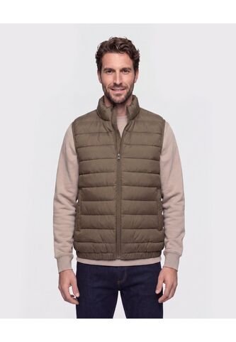 Chaleco Acolchado Cuello Alto   Para Hombre Verde Patprimo Patprimo