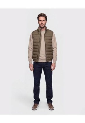 Chaleco Acolchado Cuello Alto   Para Hombre Verde Patprimo