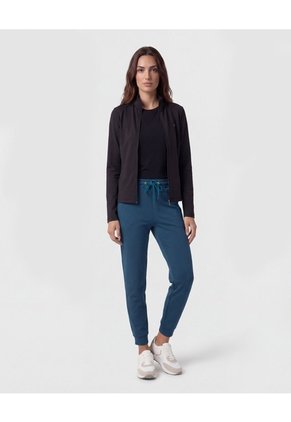 Jogger Unicolor Con Cordón Para Mujer Azul Patprimo