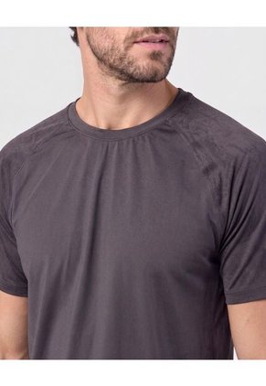 Camiseta Deportiva Con Detalle En Mangas   Para Hombre Gris Patprimo