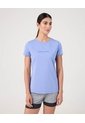 Camiseta Mc Unicolor Corta Con Screen  Para Mujer Azul Patprimo de Patprimo