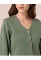 Saco Cárdigan Con Botones Joya   Para Mujer Verde Patprimo de Patprimo