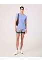 Camiseta Mc Unicolor Corta Con Screen  Para Mujer Azul Patprimo de Patprimo
