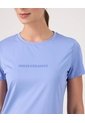 Camiseta Mc Unicolor Corta Con Screen  Para Mujer Azul Patprimo de Patprimo