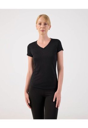 Camiseta Manga Corta Texturizada Para Mujer Negro Patprimo