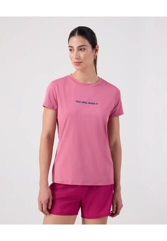 Camiseta Deportiva Con Estampado   Para Mujer Rosa Patprimo Patprimo