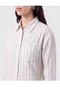 Camisa De Rayas Con Bolsillo   Para Mujer Azul Patprimo de Patprimo