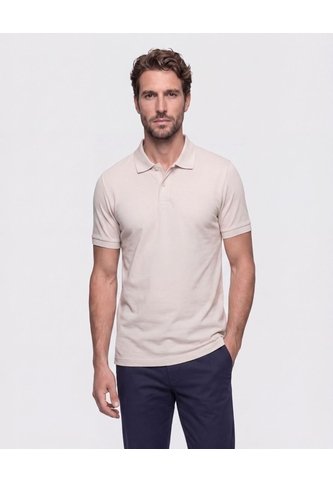 Polo Con Bordado   Para Hombre Beige Patprimo Patprimo