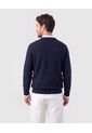 Saco Tejido Cuello Redondo Texturizado   Para Hombre Azul Patprimo de Patprimo