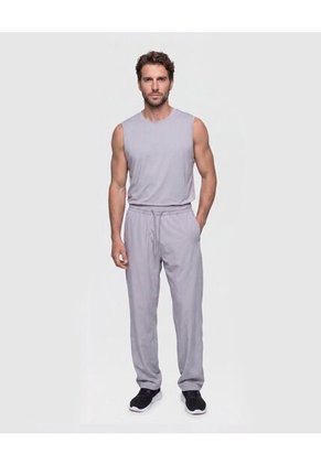 Camiseta Deportiva Unicolor   Para Hombre Gris Patprimo