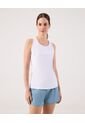 Camiseta Unicolor Deportiva   Para Mujer Blanco Patprimo de Patprimo