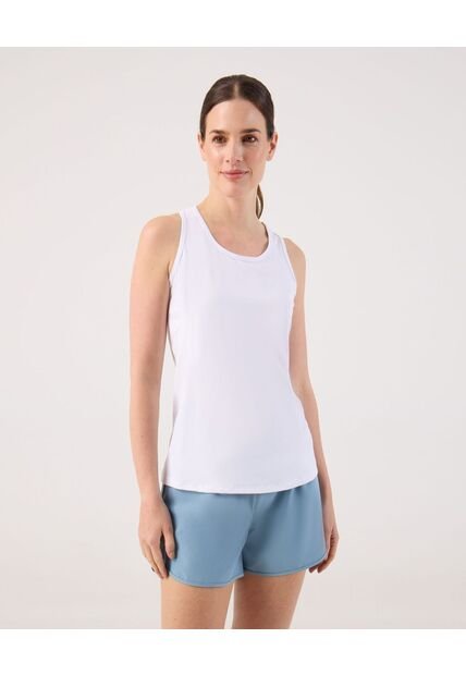 Camiseta Unicolor Deportiva   Para Mujer Blanco Patprimo