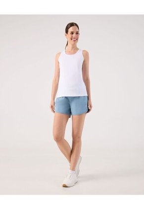Camiseta Unicolor Deportiva Para Mujer Blanco Patprimo