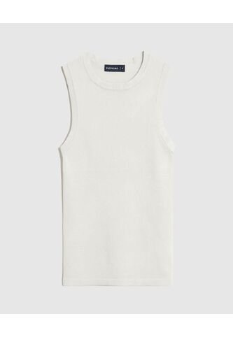 Camiseta  Para Mujer Manga Sisa Cuello Redondo Color Blanco Marca Patprimo #30093867 Patprimo