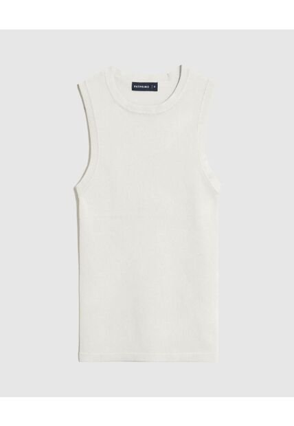 Camiseta  Para Mujer Manga Sisa Cuello Redondo Color Blanco Marca Patprimo #30093867