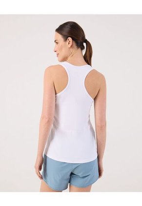 Camiseta Unicolor Deportiva Para Mujer Blanco Patprimo
