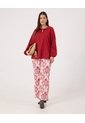 Blusa Bordada Con Cordon   Para Mujer Rojo Patprimo de Patprimo