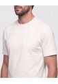 Camiseta Cuello Redondo Manga Corta   Para Hombre Crema Patprimo de Patprimo