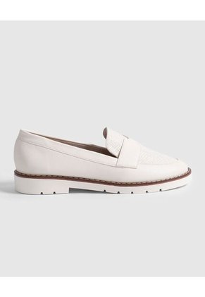 Mocasines Texturizados  Para Mujer Blanco Patprimo