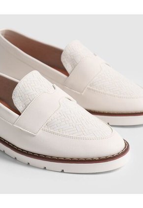 Mocasines Texturizados  Para Mujer Blanco Patprimo