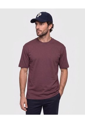Camiseta Premium Cuello Grueso Para Hombre Café Patprimo