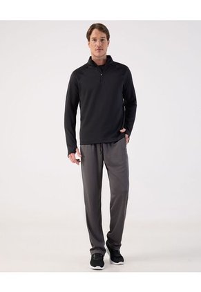 Buzo Unicolor Cuello Alto Para Hombre Negro Patprimo