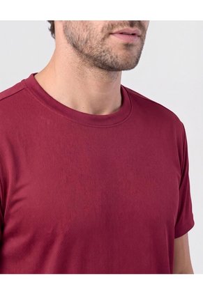 Camiseta Manga Corta Texturizada  Para Hombre Vino Patprimo