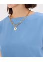 Blusa Escote Redondo  Para Mujer Azul Patprimo de Patprimo