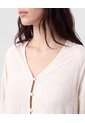 Blusa Botonadura Y Escote En V   Para Mujer Beige Patprimo de Patprimo