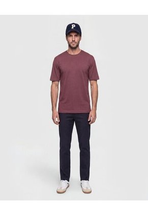 Camiseta Premium Cuello Grueso Para Hombre Café Patprimo