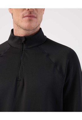 Buzo Unicolor Cuello Alto Para Hombre Negro Patprimo