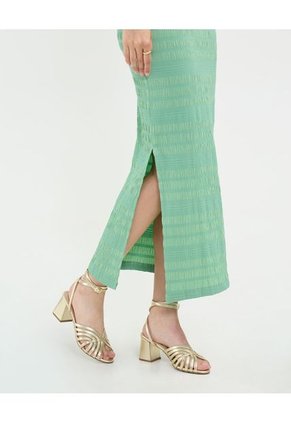 Falda Resortada  Para Mujer Verde Patprimo