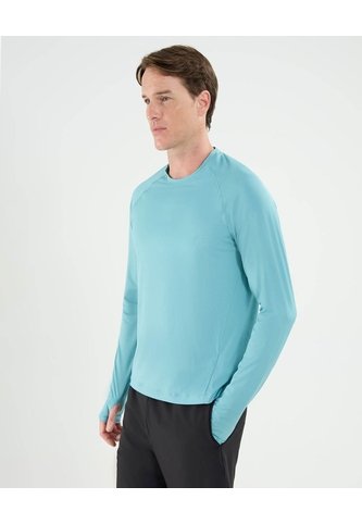 Camiseta Manga Larga Con Cuello Redondo   Para Hombre Verde Patprimo Patprimo
