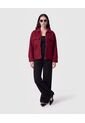 Chaqueta Unicolor Texturizada   Para Mujer Vino Patprimo de Patprimo