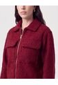 Chaqueta Unicolor Texturizada   Para Mujer Vino Patprimo de Patprimo
